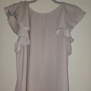 Elegant Ruffled Sleeveless Top in Light Pink
